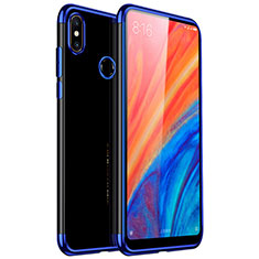 Xiaomi Mi Mix 2S用極薄ソフトケース シリコンケース 耐衝撃 全面保護 クリア透明 H03 Xiaomi ネイビー