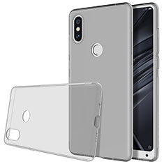 Xiaomi Mi Mix 2S用極薄ソフトケース シリコンケース 耐衝撃 全面保護 クリア透明 カバー Xiaomi グレー