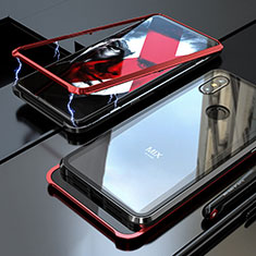 Xiaomi Mi Mix 3用ケース 高級感 手触り良い アルミメタル 製の金属製 360度 フルカバーバンパー 鏡面 カバー Xiaomi レッド