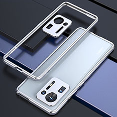 Xiaomi Mi Mix 4 5G用ケース 高級感 手触り良い アルミメタル 製の金属製 バンパー カバー S01 Xiaomi シルバー