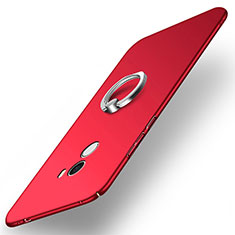Xiaomi Mi Mix用ハードケース プラスチック 質感もマット アンド指輪 A02 Xiaomi レッド