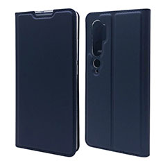 Xiaomi Mi Note 10用手帳型 レザーケース スタンド カバー T09 Xiaomi ネイビー