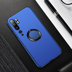 Xiaomi Mi Note 10用ハードケース プラスチック 質感もマット アンド指輪 マグネット式 P01 Xiaomi ネイビー