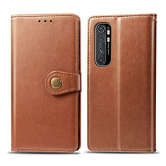 Xiaomi Mi Note 10 Lite用手帳型 レザーケース スタンド カバー S05D Xiaomi ブラウン