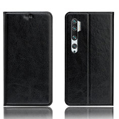 Xiaomi Mi Note 10 Pro用手帳型 レザーケース スタンド カバー T12 Xiaomi ブラック