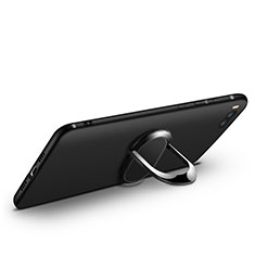 Xiaomi Mi Note 3用極薄ソフトケース シリコンケース 耐衝撃 全面保護 アンド指輪 Xiaomi ブラック
