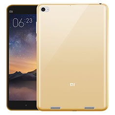 Xiaomi Mi Pad 3用極薄ソフトケース シリコンケース 耐衝撃 全面保護 クリア透明 Xiaomi ゴールド