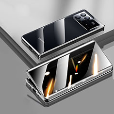 Xiaomi Mix Fold 3 5G用ケース 高級感 手触り良い アルミメタル 製の金属製 360度 フルカバーバンパー 鏡面 カバー P01 Xiaomi ブラック
