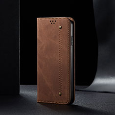 Xiaomi POCO C3用手帳型 布 スタンド B02S Xiaomi ブラウン