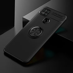 Xiaomi POCO C3用極薄ソフトケース シリコンケース 耐衝撃 全面保護 アンド指輪 マグネット式 バンパー SD2 Xiaomi ブラック