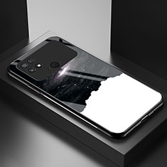 Xiaomi Poco C40用ハイブリットバンパーケース プラスチック パターン 鏡面 カバー LS1 Xiaomi ブラック
