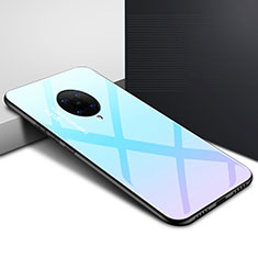 Xiaomi Poco F2 Pro用ハイブリットバンパーケース プラスチック パターン 鏡面 カバー Xiaomi ブルー