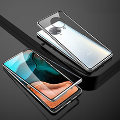 Xiaomi Poco F2 Pro用ケース 高級感 手触り良い アルミメタル 製の金属製 360度 フルカバーバンパー 鏡面 カバー M01 Xiaomi シルバー