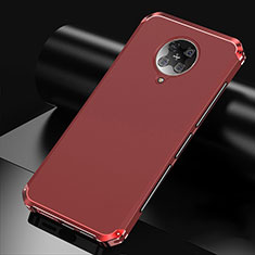 Xiaomi Poco F2 Pro用ケース 高級感 手触り良い アルミメタル 製の金属製 カバー T01 Xiaomi レッド