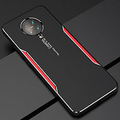 Xiaomi Poco F2 Pro用ケース 高級感 手触り良い アルミメタル 製の金属製 カバー T02 Xiaomi レッド