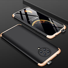Xiaomi Poco F2 Pro用ハードケース プラスチック 質感もマット 前面と背面 360度 フルカバー P01 Xiaomi ゴールド・ブラック