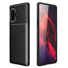 Xiaomi Poco F3 GT 5G用シリコンケース ソフトタッチラバー ツイル カバー Xiaomi ブラック