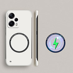 Xiaomi Poco F5 5G用ハードケース プラスチック 質感もマット フレームレス カバー Mag-Safe 磁気 Magnetic Xiaomi ホワイト