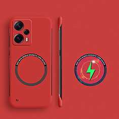 Xiaomi Poco F5 5G用ハードケース プラスチック 質感もマット フレームレス カバー Mag-Safe 磁気 Magnetic Xiaomi レッド