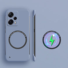Xiaomi Poco F5 5G用ハードケース プラスチック 質感もマット フレームレス カバー Mag-Safe 磁気 Magnetic Xiaomi ラベンダーグレー