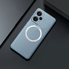Xiaomi Poco F5 5G用ハードケース プラスチック 質感もマット ツイル カバー Mag-Safe 磁気 Magnetic Xiaomi ブルー
