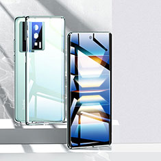 Xiaomi Poco F5 Pro 5G用ケース 高級感 手触り良い アルミメタル 製の金属製 360度 フルカバーバンパー 鏡面 カバー P01 Xiaomi グリーン