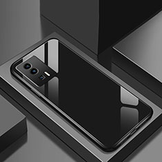 Xiaomi Poco F5 Pro 5G用ハイブリットバンパーケース プラスチック 鏡面 カバー Xiaomi ブラック