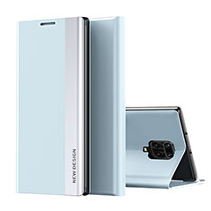 Xiaomi Poco M2 Pro用手帳型 レザーケース スタンド カバー Q01H Xiaomi ブルー