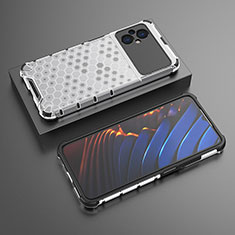 Xiaomi Poco M5 4G用360度 フルカバー ハイブリットバンパーケース クリア透明 プラスチック カバー AM2 Xiaomi ホワイト