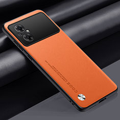 Xiaomi Poco M5 4G用ケース 高級感 手触り良いレザー柄 S01 Xiaomi オレンジ