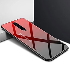 Xiaomi Poco X2用ハイブリットバンパーケース プラスチック パターン 鏡面 カバー Xiaomi レッド