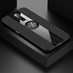 Xiaomi Poco X2用極薄ソフトケース シリコンケース 耐衝撃 全面保護 アンド指輪 マグネット式 バンパー A01 Xiaomi ブラック
