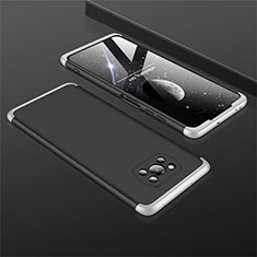Xiaomi Poco X3用ハードケース プラスチック 質感もマット 前面と背面 360度 フルカバー M01 Xiaomi シルバー・ブラック