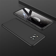 Xiaomi Poco X3用ハードケース プラスチック 質感もマット 前面と背面 360度 フルカバー M01 Xiaomi ブラック
