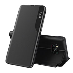 Xiaomi Poco X3用手帳型 レザーケース スタンド カバー Q01H Xiaomi ブラック