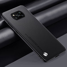 Xiaomi Poco X3用ケース 高級感 手触り良いレザー柄 S01 Xiaomi ブラック