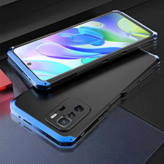 Xiaomi Poco X3 GT 5G用360度 フルカバー ケース 高級感 手触り良い アルミメタル 製の金属製 Xiaomi ネイビー・ブラック