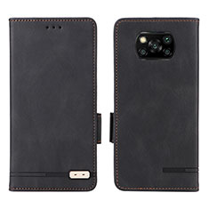 Xiaomi Poco X3 NFC用手帳型 レザーケース スタンド カバー L07Z Xiaomi ブラック