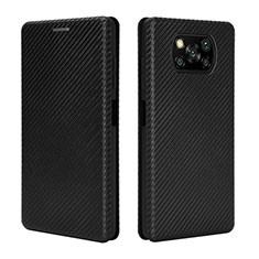 Xiaomi Poco X3 NFC用手帳型 レザーケース スタンド カバー L06Z Xiaomi ブラック