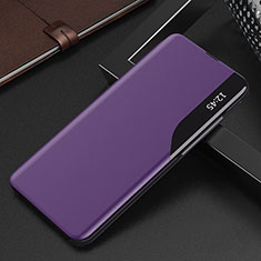 Xiaomi Poco X3 NFC用手帳型 レザーケース スタンド カバー Q02H Xiaomi パープル
