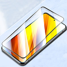 Xiaomi Poco X3 NFC用強化ガラス フル液晶保護フィルム Xiaomi ブラック