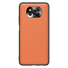 Xiaomi Poco X3 Pro用ケース 高級感 手触り良いレザー柄 QK1 Xiaomi オレンジ