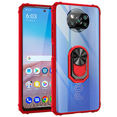 Xiaomi Poco X3 Pro用ハイブリットバンパーケース プラスチック アンド指輪 マグネット式 MQ2 Xiaomi レッド