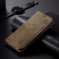Xiaomi Poco X4 NFC用手帳型 布 スタンド B01S Xiaomi カーキ色