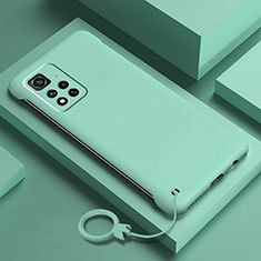 Xiaomi Poco X4 NFC用ハードケース プラスチック 質感もマット カバー YK5 Xiaomi シアン