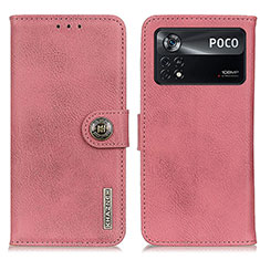 Xiaomi Poco X4 Pro 5G用手帳型 レザーケース スタンド カバー K02Z Xiaomi ピンク