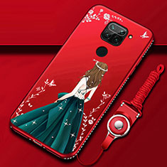 Xiaomi Redmi 10X 4G用シリコンケース ソフトタッチラバー バタフライ ドレスガール ドレス少女 カバー K01 Xiaomi マルチカラー