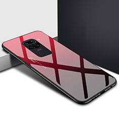 Xiaomi Redmi 10X 4G用ハイブリットバンパーケース プラスチック 鏡面 虹 グラデーション 勾配色 カバー H01 Xiaomi レッド