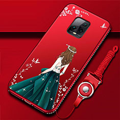 Xiaomi Redmi 10X Pro 5G用シリコンケース ソフトタッチラバー バタフライ ドレスガール ドレス少女 カバー Xiaomi マルチカラー