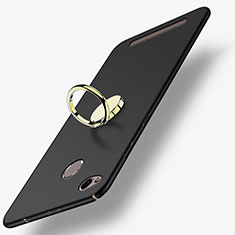Xiaomi Redmi 3 High Edition用ハードケース プラスチック 質感もマット アンド指輪 A02 Xiaomi ブラック